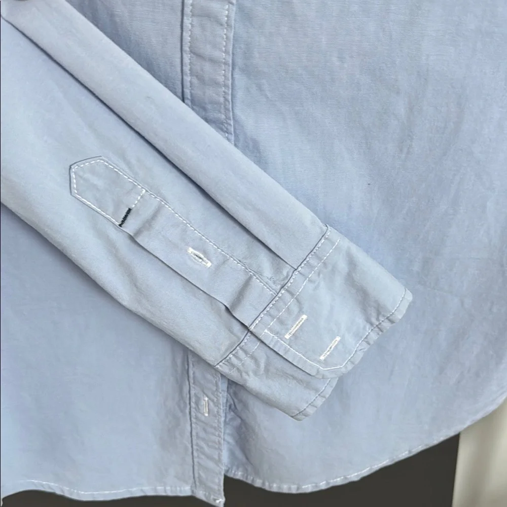 Abercrombie & Fitch Sky Blue Button-Up Shirt Size L•EUC Excellent Used Condition - Picture 6 of 8